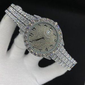 18K Silver Plated Iced Out Men's Luxury Watch